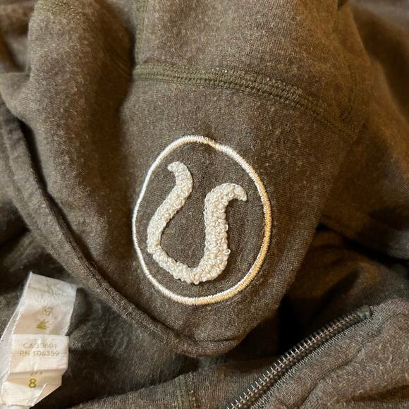 2000s Lululemon Green Zip Up Hoodie Sweatshirt Womens 8 Running Yoga Sporty - Picture 5 of 8
